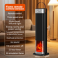 Indoor heater, with 3 light colors, adjustable thermostat with remote control, tip-over protection