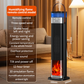 Indoor heater, with 3 light colors, adjustable thermostat with remote control, tip-over protection