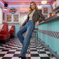 🎁2026 New Arrivals 50% OFF💥Women's Rhinestone-Embellished Wide-Leg Jeans👖