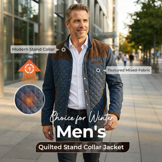🎁2026 New Arrivals 50% OFF💥Men's Quilted Stand Collar Jacket