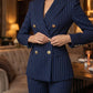 🥳2026 HOT SALE🥳💞50K+ SOLD!🍂Women's Pinstripe Double-Breasted Suit Set