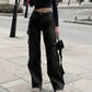 Women's Wide-Leg Denim Cargo Jeans