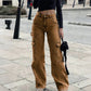 Women's Wide-Leg Denim Cargo Jeans