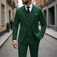 Men's Slim-Fit 3-Piece Suit Set