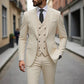 Men's Slim-Fit 3-Piece Suit Set