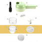 🥗 50% OFF! ✨ 4-in-1 Handheld Electric Vegetable Cutter & Garlic Chopper Set – Direct-to-Pot Open Feeding Port, 304 Stainless Blades Slice Mince Peel, 5-Second Self-Cleaning & Cordless USB-C Rechargeable – Olive Green 🔪