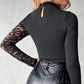 👗New arrival 40% OFF!🥰Women's Asymmetrical Cutout Lace Sleeve Top