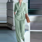 💎 60% OFF! 💎 Women's Elegant Tie-Waist Blazer & Wide-Leg Pants Suit Set – Flattering Silhouette, Breathable Fabric & Effortless Versatility ✨👗
