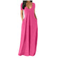 💃Summer Sale 50% OFF⏳Women's Round Neck Short Sleeve Casual Soft Fabric Long Dress