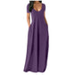 💃Summer Sale 50% OFF⏳Women's Round Neck Short Sleeve Casual Soft Fabric Long Dress