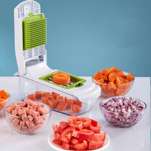 💎 -50% on Multi-Functional Vegetable Slicer Set！💎 7 Interchangeable Blades, Dishwasher Safe & Food-Grade Stainless Steel for Quick Meal Prep✨