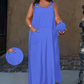 👗 50% OFF NOW! Sleeveless maxi dress with pockets – U-neck, breathable & versatile – perfect for warm days, the beach and everyday life ☀️✨