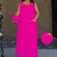 👗 50% OFF NOW! Sleeveless maxi dress with pockets – U-neck, breathable & versatile – perfect for warm days, the beach and everyday life ☀️✨
