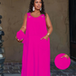 👗 50% OFF NOW! Sleeveless maxi dress with pockets – U-neck, breathable & versatile – perfect for warm days, the beach and everyday life ☀️✨