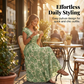 👗 New Arrival 50% OFF 🥳Women's V-Neck Floral Smocked Maxi Dress – Elegant, Bohemian, Lightweight 🦋