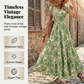 👗 New Arrival 50% OFF 🥳Women's V-Neck Floral Smocked Maxi Dress – Elegant, Bohemian, Lightweight 🦋