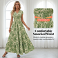 👗 New Arrival 50% OFF 🥳Women's V-Neck Floral Smocked Maxi Dress – Elegant, Bohemian, Lightweight 🦋