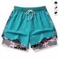 💎 -50% ON 2-IN-1 ATHLETIC SHORTS! 💎 Breathable Fabric, Camo Liner & Pockets for Women🏃‍♀️✨