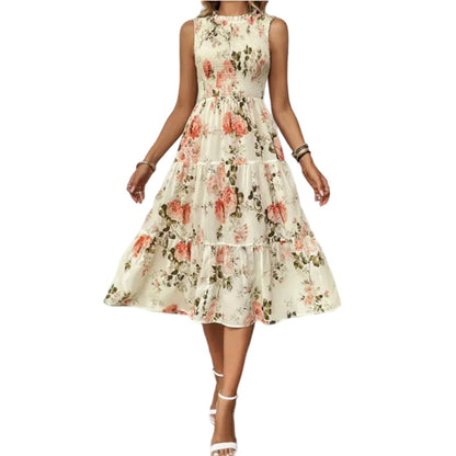 📢📢50% OFF !!🌼Women’s Sleeveless Floral Print Casual Dress