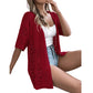 💥FREE SHIPPING🧶 LIMITED-TIME 50% OFF! ✨ Women's Hollow-Out Knit Cardigan – Lightweight, Breathable, Boho-Chic 🌸