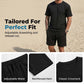 Men's Textured Short-Sleeve Shirt and Shorts Set