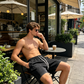 👖 Men's Vintage Washed Cotton Blend Shorts | Relaxed Wide-Leg Fit | Elastic Drawstring Waist | S-3XL | 5 Colors