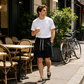 👖 Men's Vintage Washed Cotton Blend Shorts | Relaxed Wide-Leg Fit | Elastic Drawstring Waist | S-3XL | 5 Colors