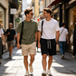 👖 Men's Vintage Washed Cotton Blend Shorts | Relaxed Wide-Leg Fit | Elastic Drawstring Waist | S-3XL | 5 Colors
