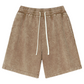 👖 Men's Vintage Washed Cotton Blend Shorts | Relaxed Wide-Leg Fit | Elastic Drawstring Waist | S-3XL | 5 Colors