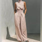 📢📢50% OFF !! ⏰Top & Wide-Leg Pant 2-Piece Set👚👖