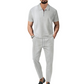 Men’s Short Sleeve Top & Straight Leg Pants 2-Piece Set