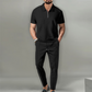 Men’s Short Sleeve Top & Straight Leg Pants 2-Piece Set