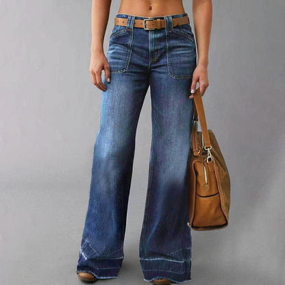 📢📢50% OFF !! ⏰Women's Retro Flare Jeans with Pockets