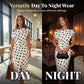 White & Black Polka Dot Asymmetrical Dress