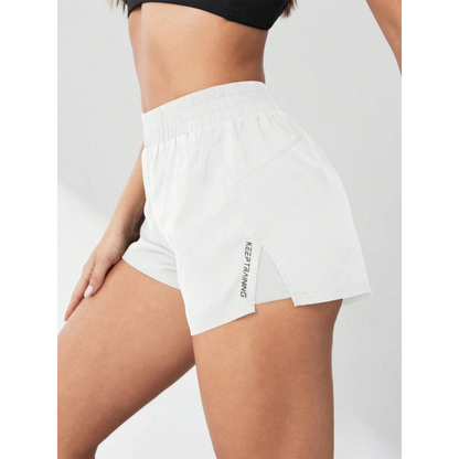 Women's 2-in-1 Sport Shorts 🏃‍♀️ | Quick-Dry High-Waist Athletic Shorts | Side Slit Design 💪 S-2XL 8 Colors