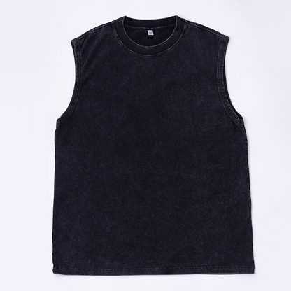 👕Vintage Wash Sleeveless Tank Top – Soft Cotton Feel & Relaxed Summer Fit✨
