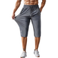 🩳 LIMITED-TIME 50% OFF! 💨 Men's Quick-Dry Sports Capri Pants – Stretchy, Zipper Pockets, Versatile 🏃‍♂️