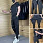 🔥While Supplies Last 50% OFF!🎉 Men's Casual Sports Short Sleeve Long Pants Two-Piece Set