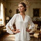 👚 50% OFF NOW! 🌸 Women's Casual V-Neck Ruffled Top – Flowy, lightweight & elegant ruffle detail – perfect for work, brunch or summer outings 💃