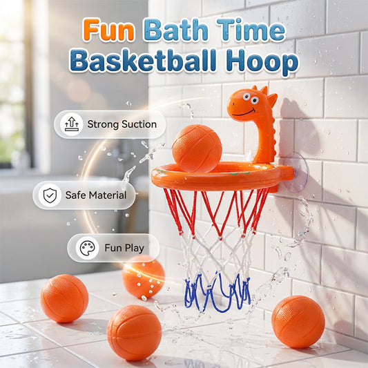 Kids Bathroom Basketball Hoop with Suction Cups