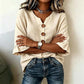 📢📢50% OFF !! ⏰ Women's V-Neck Ruffle Sleeve Blouse with Wooden Buttons – Bohemian, Flowy, Romantic 🍃