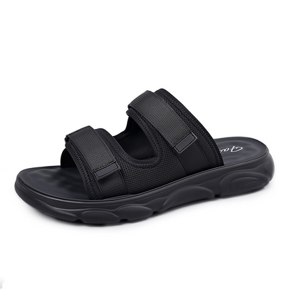 ⏰ LIMITED-TIME 50% OFF! 🏃 Men's Adjustable Dual-Strap Slide Sandals – Breathable Mesh, Cushioned, Secure Fit ✨