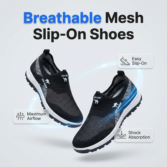 👟 LIMITED-TIME 50% OFF! ✨ Men's Mesh Slip-On Shoes – Breathable, Lightweight, Anti-Slip 🏃‍♂️