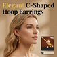 🔥50% OFF | Women's Chic C-Shape Hoop Earrings – Lightweight, Face-Framing, Gold & Silver, Day-to-Night Style 📛✨
