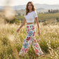 🌸 50% OFF NOW! 🌸Women's Floral Print Wide-Leg Palazzo Pants