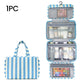 🧳 LIMITED-TIME 50% OFF! ✨ Striped Hanging Travel Toiletry Bag – 4 Compartments, Water-Resistant, Foldable 🚿