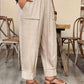 ⏳Time-Limited Special⏰Women’s Cuffed Ankle Pants – Relaxed Fit, Elastic Waist, Solid Colors💛