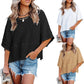 🌸 Flare Sleeve Top | Soft & Breathable Fabric 🌬️ | Loose Relaxed Fit ✨ | 5 Colors Available 🎨 | S-3XL Plus Size Friendly 👗