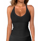 🏖️Limited Time Sale 🌞Danysu Women’s Cotton Racerback Cami – Fitted Vest Top with Soft Built-In Support 🌿  V-Neck • Sleeveless • Lightweight Summer Essential ☕