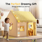 🏆 PROMO LIMITÉE 50% DE RÉDUCTION ! 🏠 Tente de Jeu pour Enfants – Maison Château, Lumières Féériques, Tissu Respirant ✨